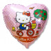 Фольгированный шар Hello Kitty на велосипеде