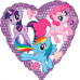 Фольгированный шар сердце My Little Pony