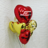 Композиция шаров на 8 Марта Композиция шаров на 8 Марта