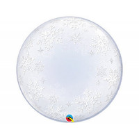 Шар BUBBLE Снежинки с гелием Шар BUBBLE Снежинки с гелием
