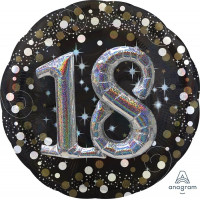 Шар круг HAPPY BIRTDAY 18 Шар круг HAPPY BIRTDAY 18